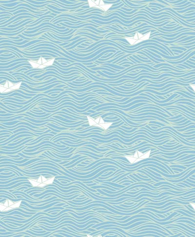 Straw Hat Blue Boats