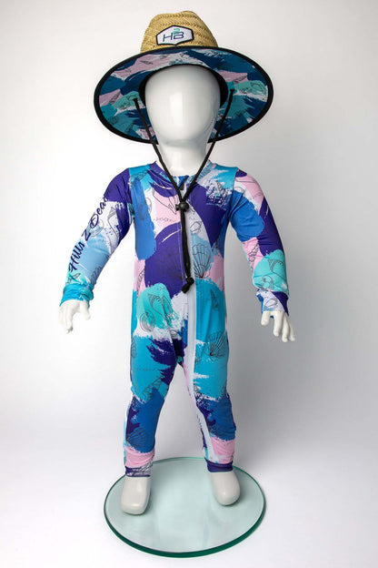 Seashells Adventure Suit and Straw Hat