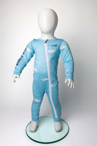 Blue Boats Adventure Suit and Straw Hat